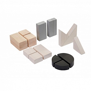 Деревянный конструктор - Блоки. Геометрия (Plan Toys, 5371k)